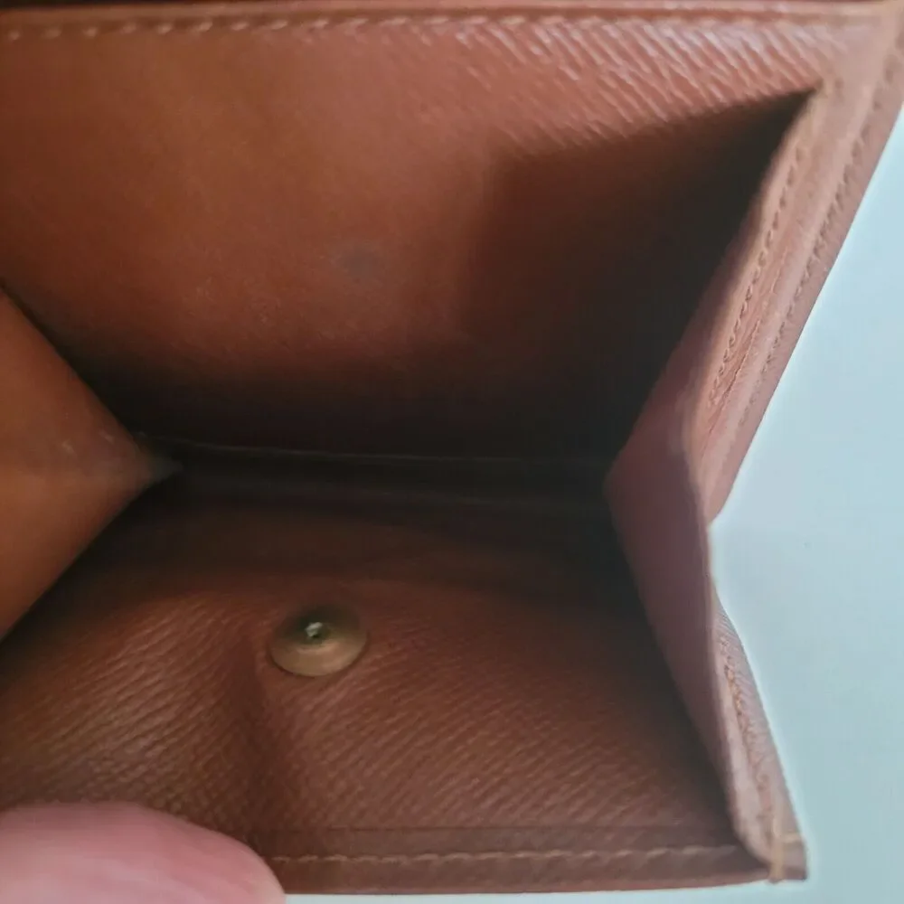 Vintage Louis Vuitton Men's LV Brown Bi-Fold Leather Wallet‎ Monogram Card Bill